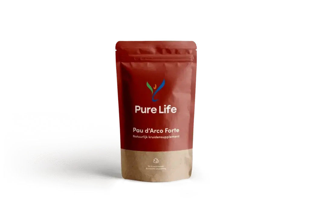 Pau d'Arco kruidensupplement in 60 capsules in handige stazak.